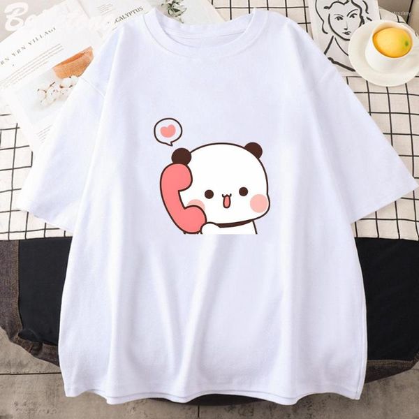 Camisetas de hombre de gran tamaño Y2K Anime Kawaii Vintage Casual Tops verano moda Linda camiseta de dibujos animados mujeres divertida 100 algodón parejas camiseta