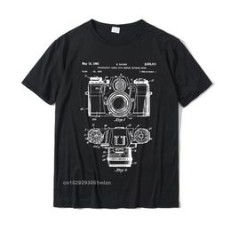 Mannen T-shirts P ografie Lover Gift Shirt Camera Vintage Patent Print Camisa Shirts ops Shirt Katoen Mannen Casual 230417