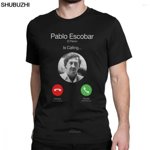 Mannen T-shirts Pablo Escobar Bellen El Patron Grappige Telefoon Tops Katoen Korte Mouw O Hals T-shirts Zomer Tees sbz8454