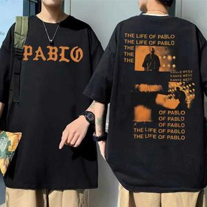 Heren T-shirts Pablo Grafische Print T-shirt HET LEVEN VAN PABLO T-shirt Zomer Mannen Vrouwen Hip Hop Mode Oversized Korte mouw 315W