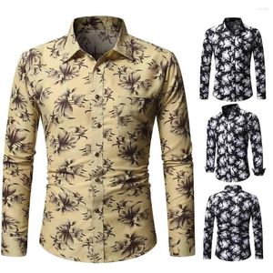 Camisetas para hombre, paquete de camisa de manga larga con botones y estampado informal para hombre, blusa superior, vestido de entrenamiento