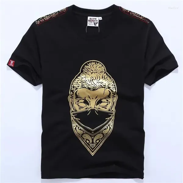 T-shirts pour hommes Paisley masqué imprimé chemise hommes bandana peint T-shirts été couverture en coton t-shirt