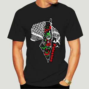 T-shirts masculins Palestine Shemagh T-shirt et Palestine Map T-shirt 7244X T240508