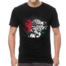 T-shirts voor heren Palestijnse t-shirt heren mode fr t-shirt gaza palestijnse vlag map arab t-shirt top cavai cool heren grafisch doek t240508