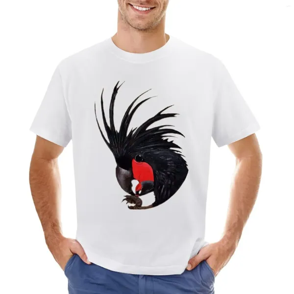 Camisetas para hombre Palm Cockatoo camiseta gráficos Anime ropa de gran tamaño negro para hombres