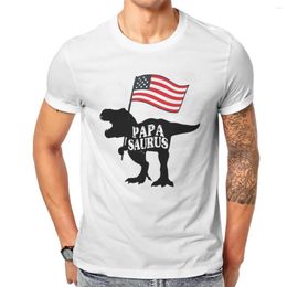 T-shirts pour hommes Papasaurus 4 juillet drapeau américain Dadasaurs pères taille Haruku garçon conception haute rue t-shirts 134