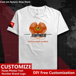 Camisetas para hombres Papua Guinea Guinean Country T Shirt Custom Jersey Fans DIY Nombre Número Logo High Street Fashion Loose Casual T-shirtMen's