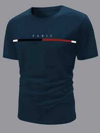 T-shirts masculins Paris Modèle à thème imprimé pour hommes confortables Coton T-shirt T-shirt pour hommes