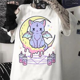 T-shirts Hommes Pastel Goth Chemise Hommes Femmes Kawaii Dessin Animé Vêtements Gothiques Harajuku Y2k Unisexe Graphique Tees Femme Hip Hop T-shirt Mâle