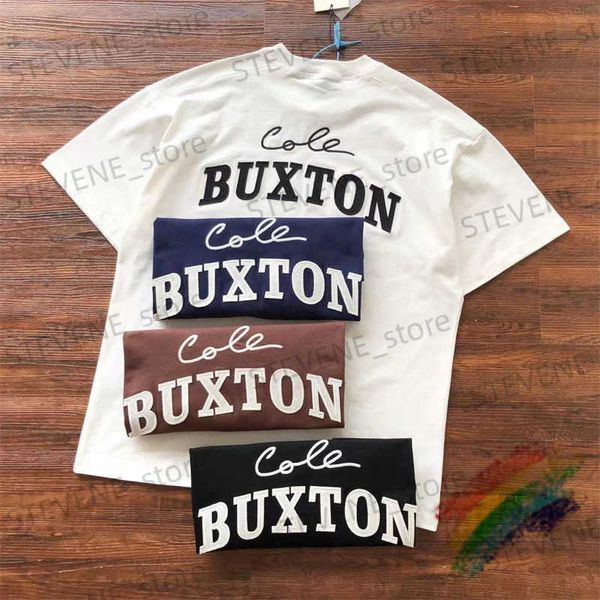 Camisetas para hombres Parche bordado Cole Buxton Camiseta Hombres Mujeres 1 1 Alta calidad Royal Azul Marrón Negro Blanco CB Tee Top Tag T231214