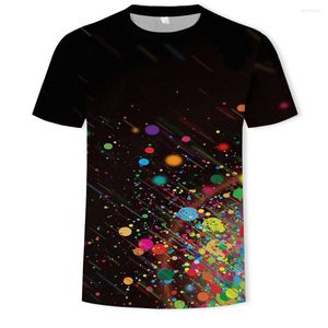 Camisetas de hombre Patrón Ropa de verano Color Inyección de tinta Impresión digital 3D Camiseta de manga corta Fabricante masculino Venta al por mayor