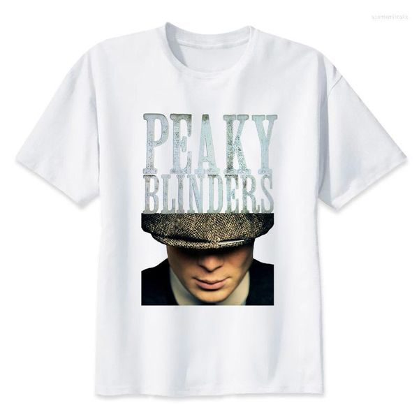 Camisetas para hombre, camiseta Peaky Blinders, camiseta blanca de verano con cuello redondo para hombre y niño, camisetas informales con estampado de Anime, camisetas de moda 2023