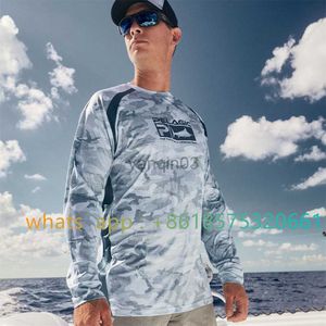 Heren T-shirts Pelagic Gear Fishing Shirt Sunblock Shirt met lange mouwen Visshirt voor heren Lange mouw Zonbescherming Uv Upf 50+ T-shirts 2023 J230602