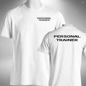Heren t shirts personal trainer heren t-shirt gym instructeur slijtage training fitness workout 2022 zomer mannen grappig casual merk top shirt