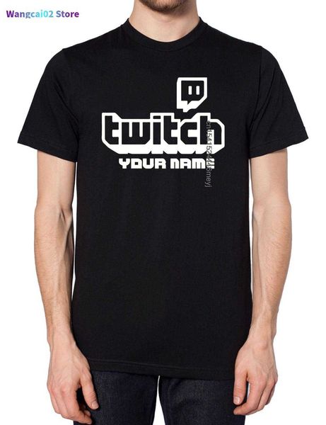 Camisetas para hombres Twitch TV TV Gaming Men Camiseta Huikoo Alta calidad 100% Cotton Stream Live Venal Fans Tee Unisex Day Kid Gift 022223H