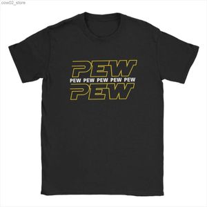 T-shirts pour hommes Pew Wars T-shirt drôle Science-fiction Space Star Noises Science Tops Tees pour hommes Vêtements Q240201
