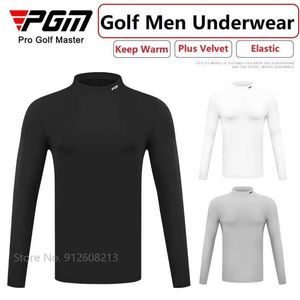 Camisetas para hombres PGM Hombres largos Camisa de fondo KP Camisetas calientes Masculinas más Velvet Sports Wear Collar Tops Er Y240506