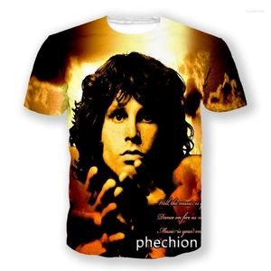 Heren T-shirts Phechion Mode Mannen/Vrouwen JIM MORRISON 3D Gedrukte T-shirt met korte mouwen Casual Shirt Sport hiphop Zomer Tops L60