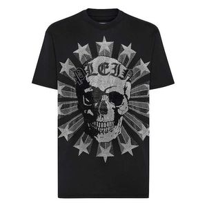T-shirts masculins T-shirt pour hommes Philipp Skull Imprimé graphique à manches courtes Coure Couc Summer Nouveau T-shirt à manches courtes Fashion
