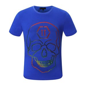 T-shirts pour hommes Phillip Plain designer impression PP Skull Diamond t-shirt Manches courtes Dollar Ours brun Marque tee O-Neck haute qualité Skulls TShirt Streetwear P54