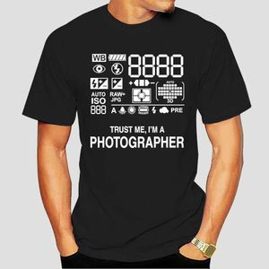 T-shirts voor heren fotograaf Camera T-shirt Premium katoenfotografie Gift Present Funny 9177A T240510