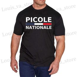 T-shirts masculins Picole Nationale T-shirt lâche des hommes T-shirt imprimé en coton Tshirts Picol Tshirts humoristiques Homme Tshirt Tops classiques T240419