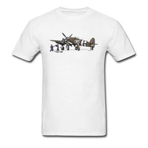 T-shirts pour hommes T-shirt t-shirt t-shirt t-shirt T-shirt Designer World War II Mens T-shirt Extra Large Summer White Top Aircraft Printl2403