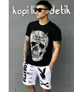 T-shirts pour hommes PINK PARADISE PLEIN T-shirts Marque Designer Strass Skull Hommes T-shirts Classique Haute Qualité Hip Hop Streetwear Tshirt Casual Top Tees fszw5989