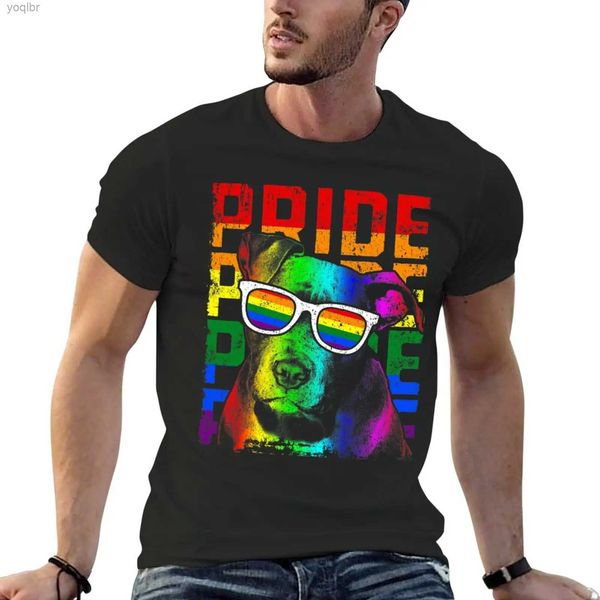 T-shirts masculins Pit Bull Pride LGBT est un t-shirt arc-en-ciel lesbien T-shirt T-shirt T-shirt noir t-shirt t-shirtl2405