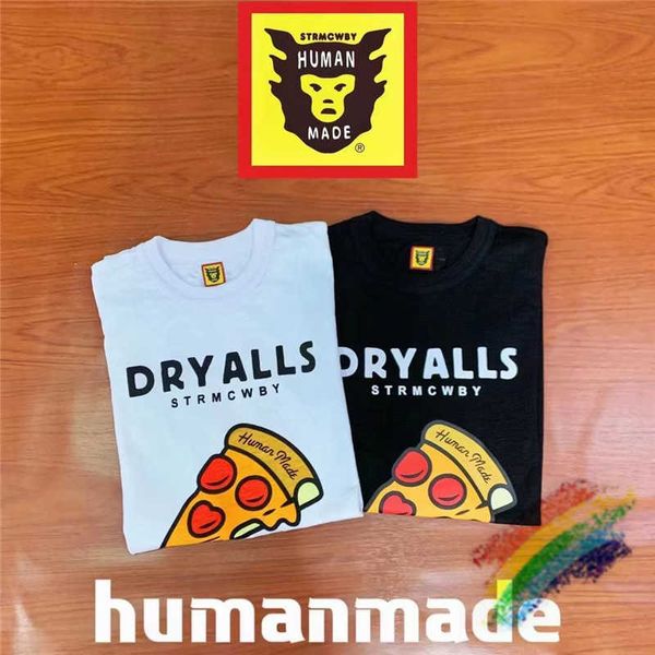 T-shirts pour hommes Pizza Print Human Made T-shirt Hommes Femmes T-shirt T-shirts surdimensionnés T221130