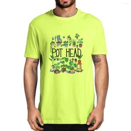 Heren t shirts plantenliefhebber en tuinman pot hoofd sappige t-shirt heren katoen nieuwheid t-shirt universitaire mode zomer humor vrouwen top tee