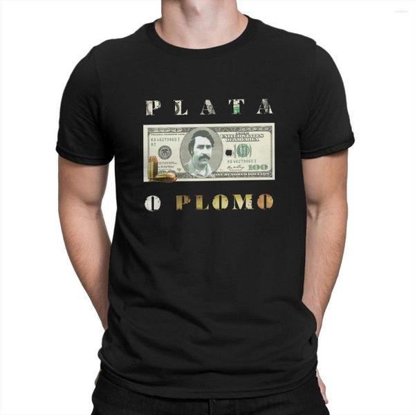 Camisetas de hombre Plata O Plomo dinero camiseta para hombre Narcos Crime TV Pablo Escobar ropa estilo camisa cómoda