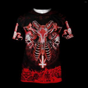 T-shirts pour hommes PLstar Cosmos 3DPrint Est Satan Satanic Devil Gothic Unique Homme / Femme Harajuku Streetwear Casual T-shirt drôle à manches courtes 1