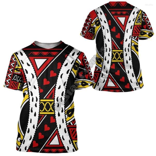 Camisetas para hombre PLstar Cosmos Cosplay rey de corazones 3D camiseta impresa Harajuku Streetwear divertido hombres para mujeres manga corta 11