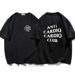 T-shirts voor heren plus size anti cardio club t-shirt gym leven brief afdruk t-shirt katoen t-shirt voor vrouwelijke mannen kleding oversized mannelijke tee zomerl2425