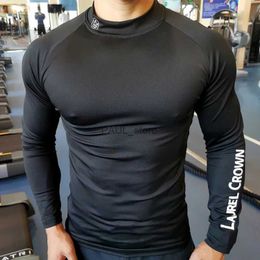 T-shirts pour hommes Plus Taille Fitness T-shirt Hommes T-shirts d'entraînement à manches longues Gym Compression Skinny Tops Muscle Entraînement VêtementsL2312.21