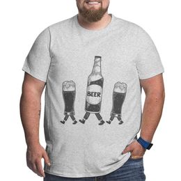 Heren t shirts plus size size korte mouw t-shirt katoen, maak je geen zorgen bier happy xl-6xlmen's