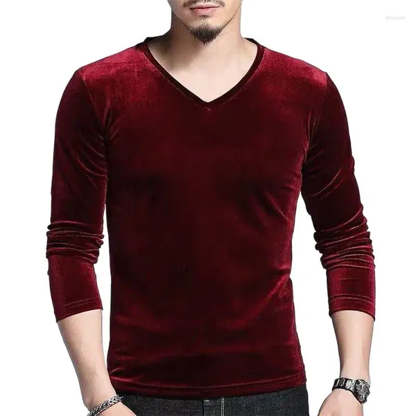 Camisetas para hombre Blusa de terciopelo de invierno de talla grande 10 colores grandes 5XL 6XL 7XL Primavera y otoño Blusas de terciopelo informales con cuello en V