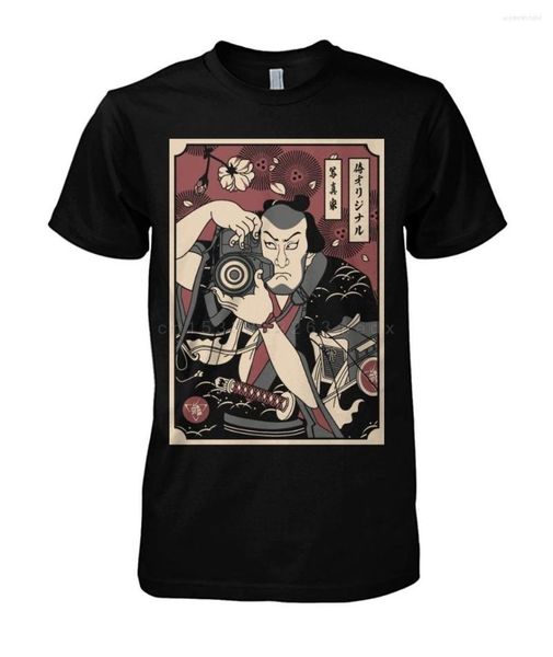 Camisetas para hombre Pographer Samurai, divertida camiseta negra 2023 para hombre, marca de verano, cuello redondo, manga corta, algodón, diseño de camisa para hombre, sitio web