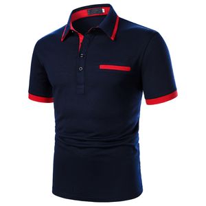 T-shirts pour hommes Polo à manches courtes Couleur contrastée Vêtements d'été Urbain Business Casual Tops à la mode 230407