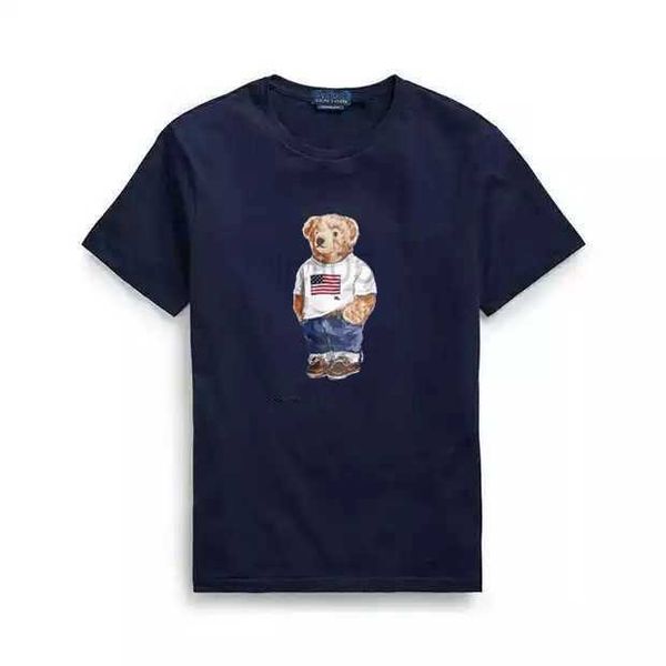 T-shirts masculins Polos ours t-shirt en gros de haute qualité 100% coton tshirt tsheir à manches courtes à manches USA