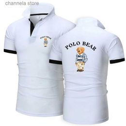 T-shirts voor heren Polo's Poloshirt voor heren Luxe poloshirt met opstaande kraag en print Slim Fit Ademend Merk Korte mouw Tops Zakelijke kleding T240223
