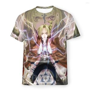 Heren T-shirts Polyester T-shirts FULL METAL ALCHEMIST Fighting Distinctive Homme Thin Shirt Trend Kleding