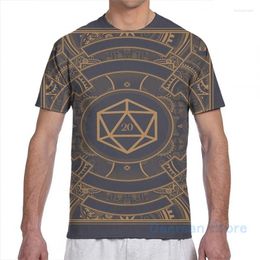 Heren t shirts polyedrale fantasie d20 dobbelstenen steampunk heren t-shirt vrouwen overal over print mode meisje shirt boy tops tees short mouw t-shirts