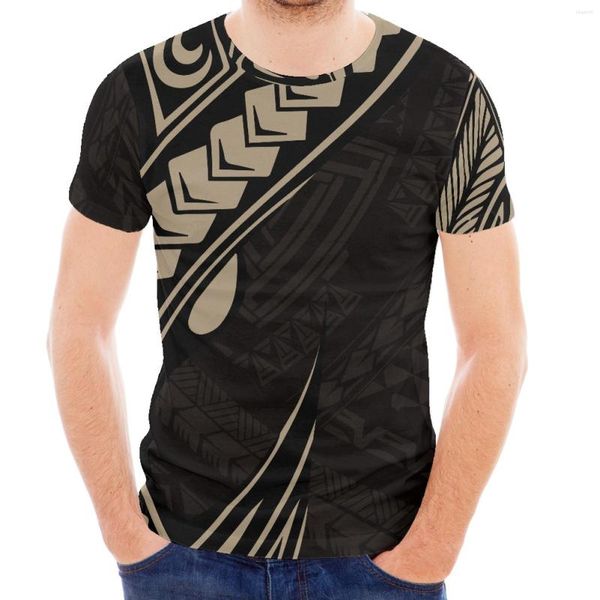 Camisetas para hombre Diseño gráfico tribal polinesio Impreso Estilo hawaiano Verano Deporte Slim Fit Camiseta de lujo para hombre Camiseta de manga corta