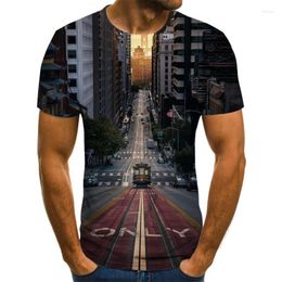 Camisetas para hombre, camiseta Punky divertida con estampado Digital 3D de popula, un vendedor de camisetas ajustadas de manga corta en Europa/América