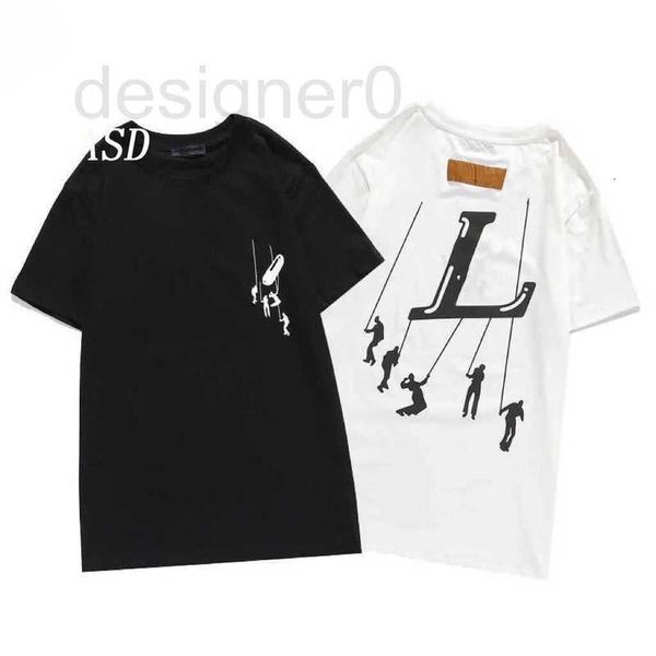 Camisetas para hombre Moda popular Diseñadores para hombre Camisas Camisa de verano Impresión de grúa Negro Calidad Hip Hop Hombres Mujeres Manga corta ees Tallas grandes S-5XL 802023766 JJO0