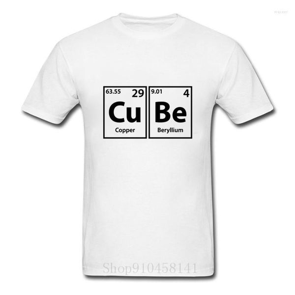 Camisetas para Hombre, camisetas con cubo de química Porady (Cu-Be), camisetas informales con estampado de ortografía de elementos periódicos para Hombre, camisetas de ciencia matemática para Hombre