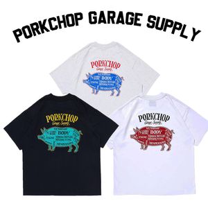 T-shirts pour hommes Porkchop fugees t-shirt à manches courtes surdimensionné pour hommes Vêtements Japon Été Moto T-shirts blancs pour femmes t-shirt 230705