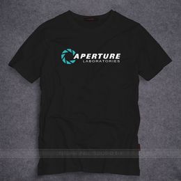 Camisetas para hombres Portal 2 Aperture Laboratories Camiseta para hombre Videojuego Fan Ropa Camisa 100% algodón Camiseta de manga corta S-5XL 230920